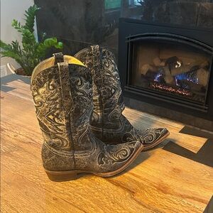 Corral Boots Black Vintage Men